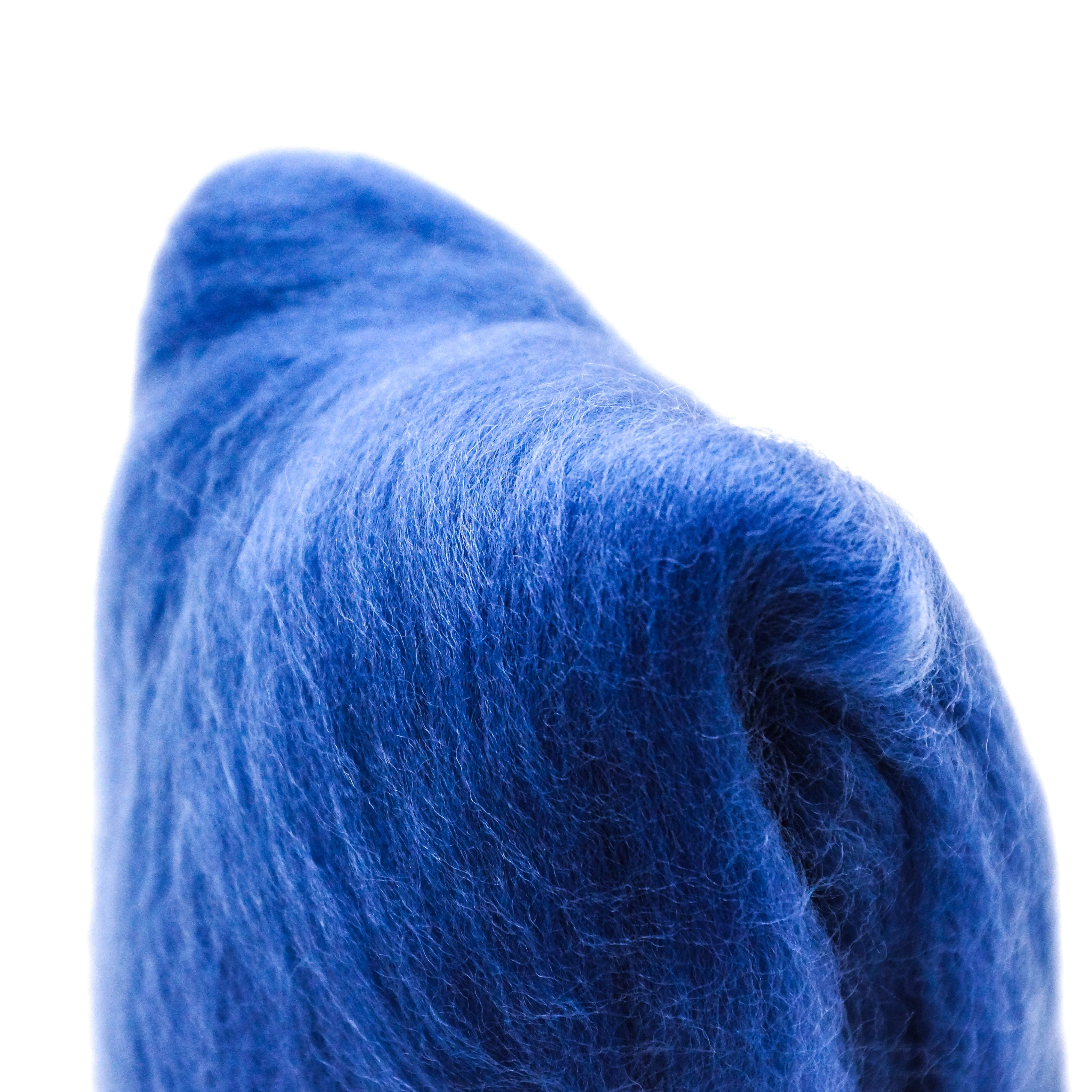 Natural Wool Roving (Blue) - Image 5