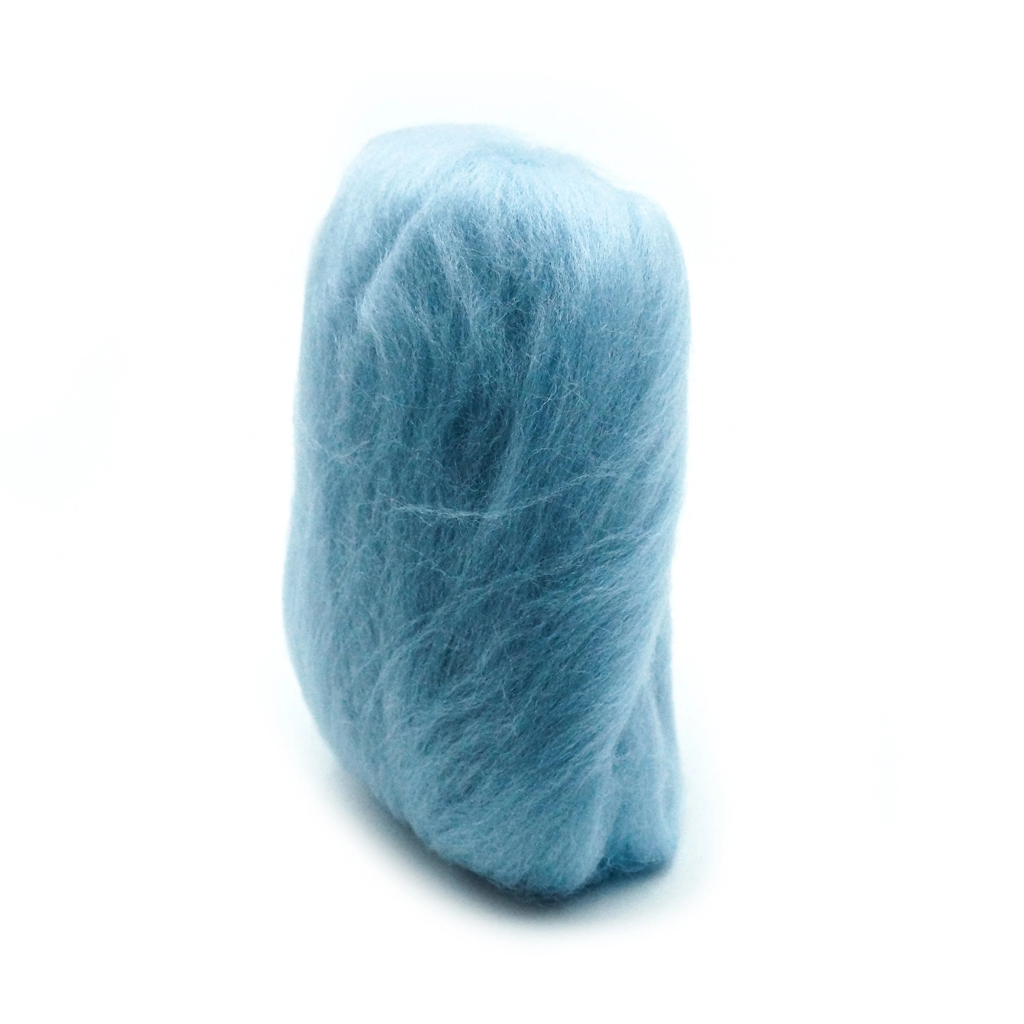 Natural Wool Roving (Light Blue) - Image 3