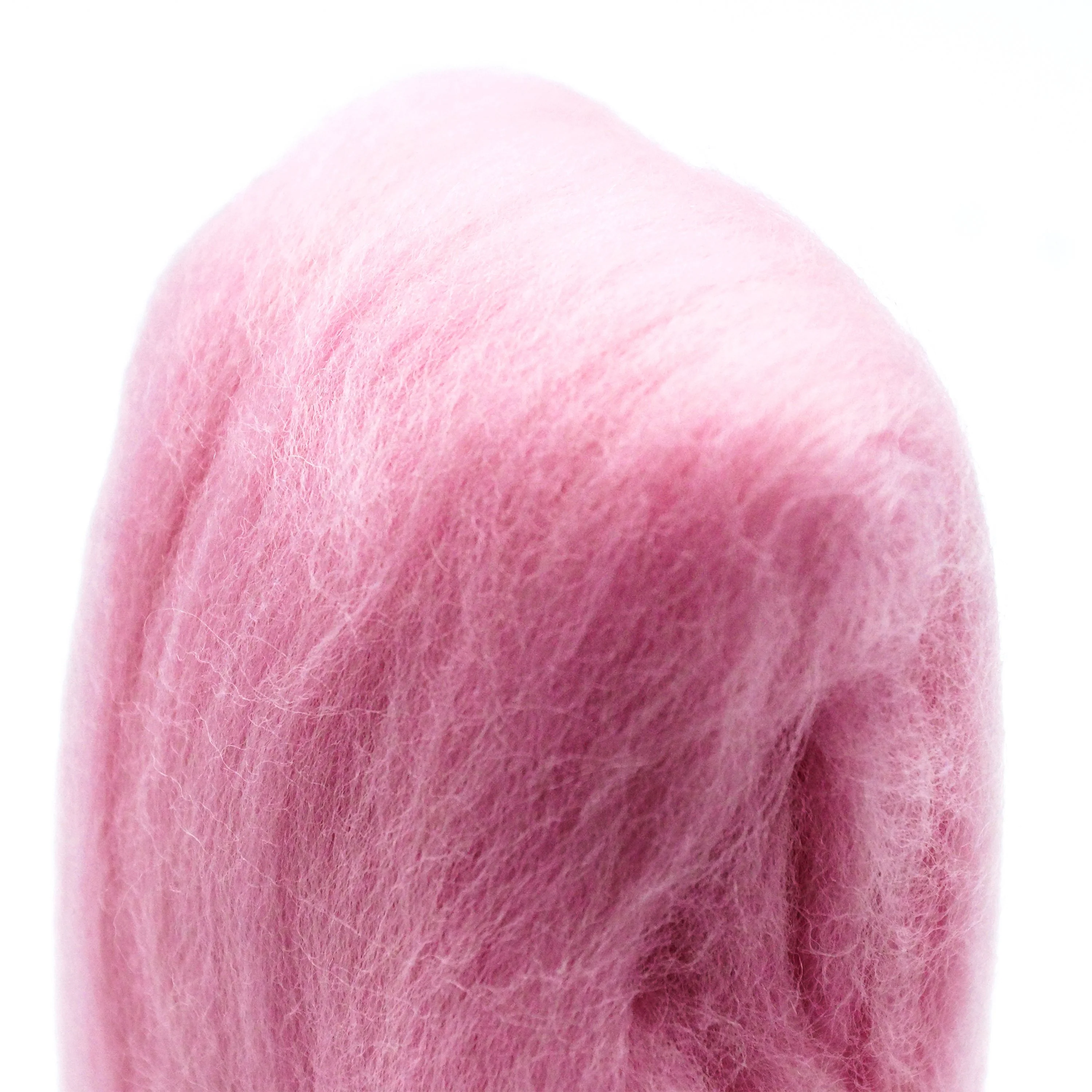 Natural Wool Roving (Pink) - Image 4