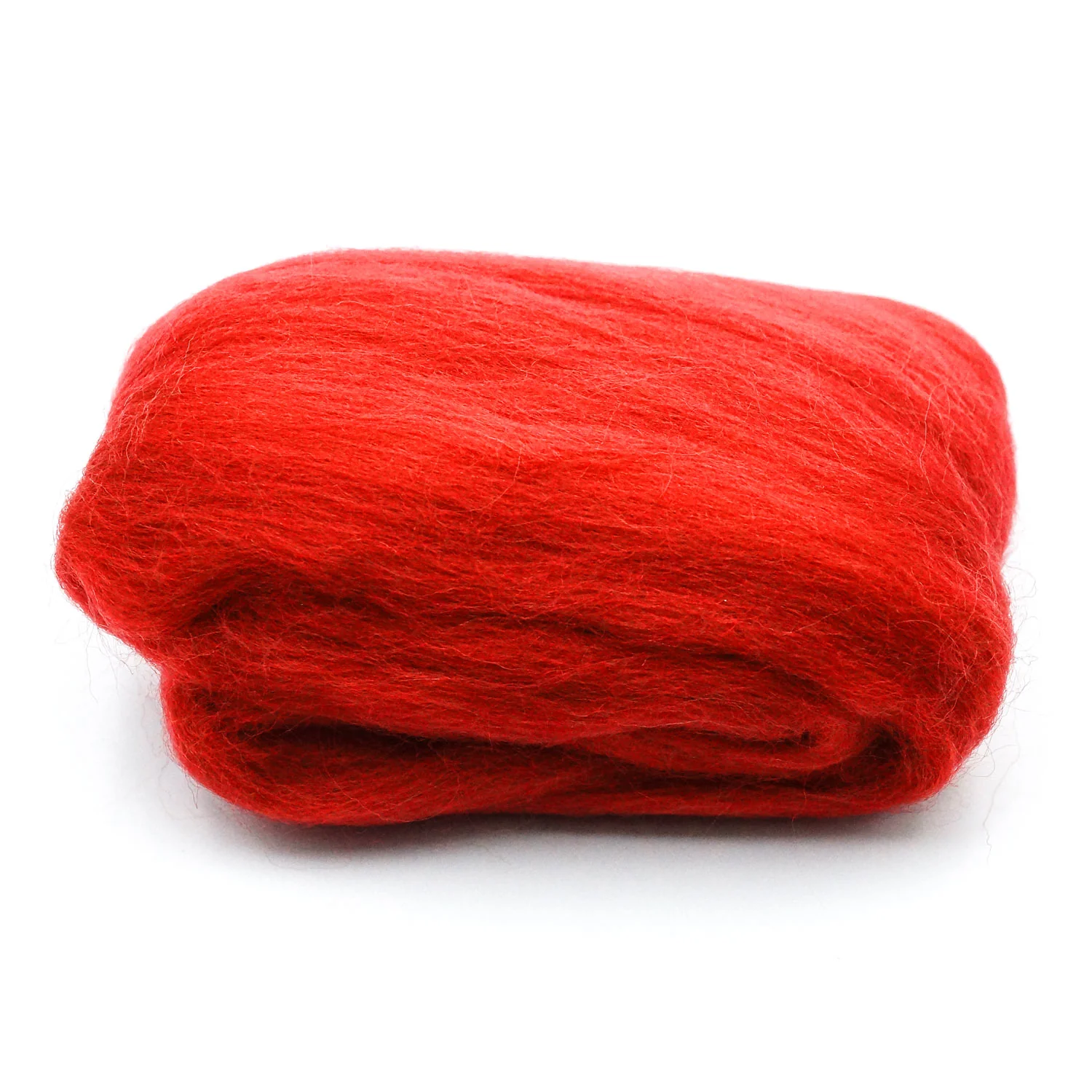 Natural Wool Roving (Red) - Image 5