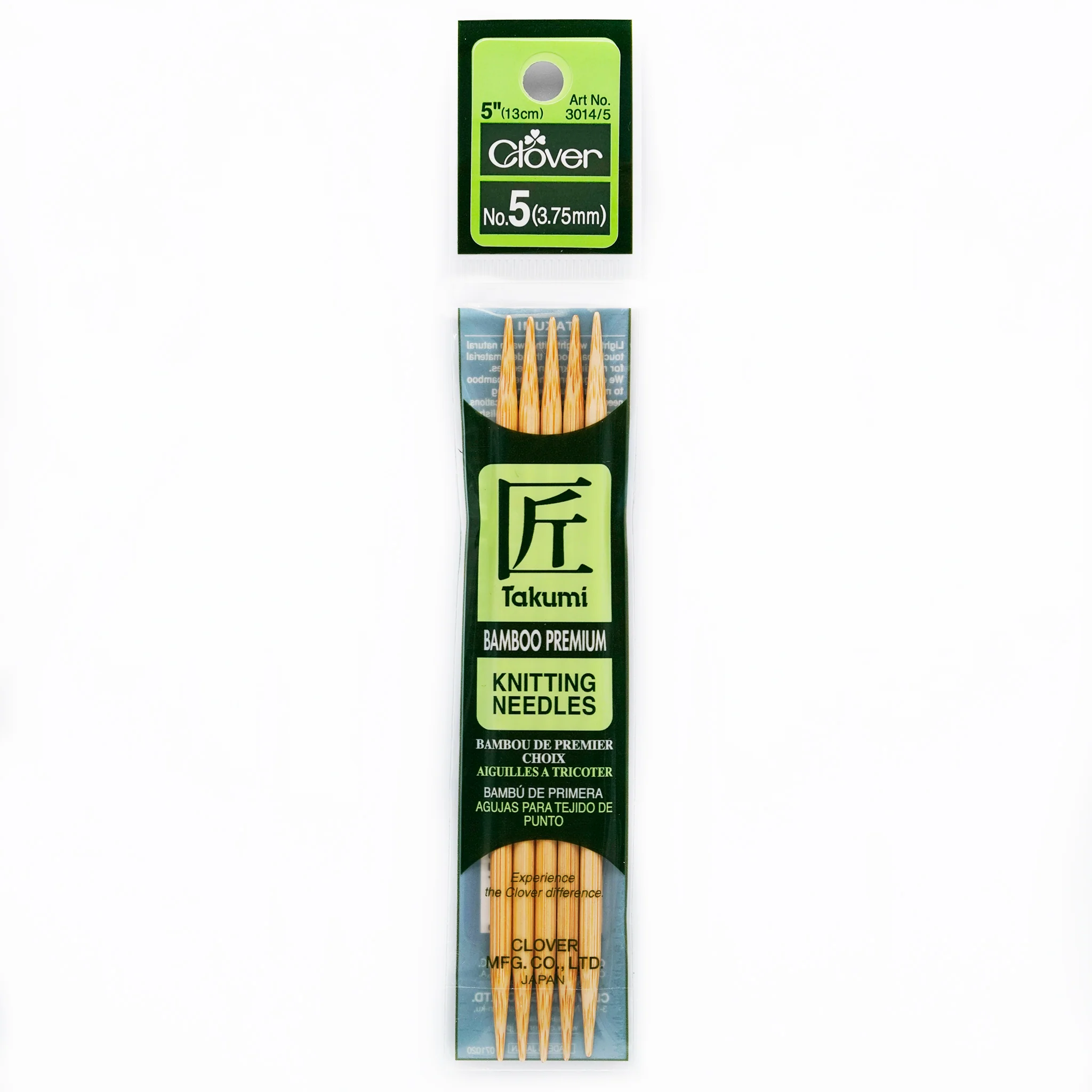 Takumi Bamboo Knitting Needles Double Pointed (5") No. 5