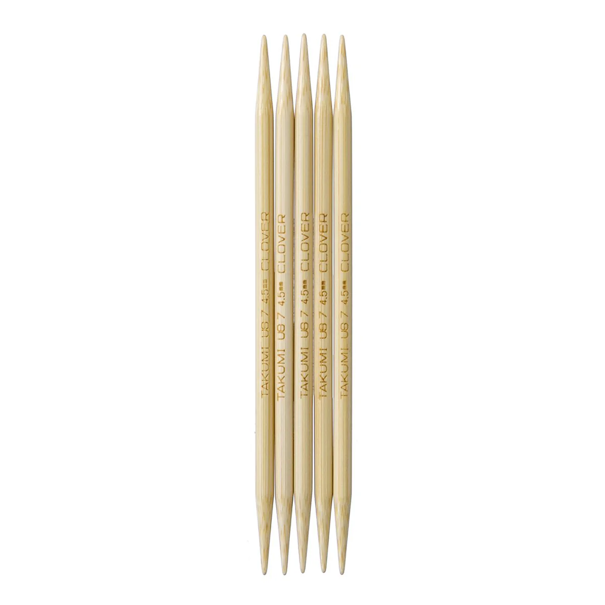 Takumi Bamboo Knitting Needles Double Pointed (5") No. 7 - Image 2
