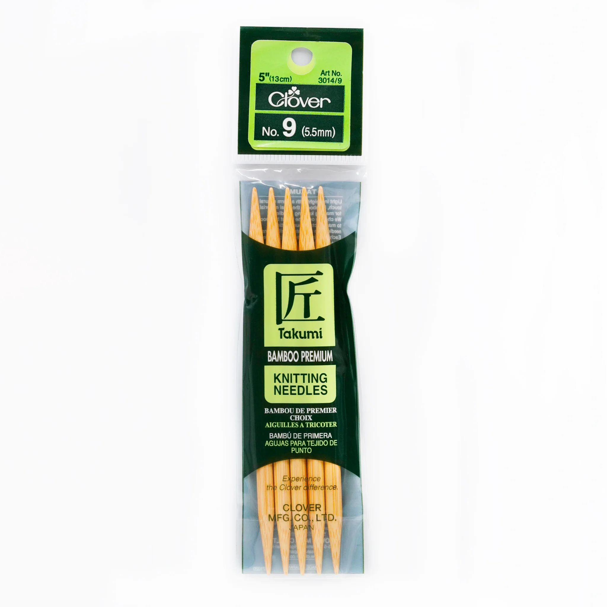 Takumi Bamboo Knitting Needles Double Pointed (5") No. 9 - Image 2