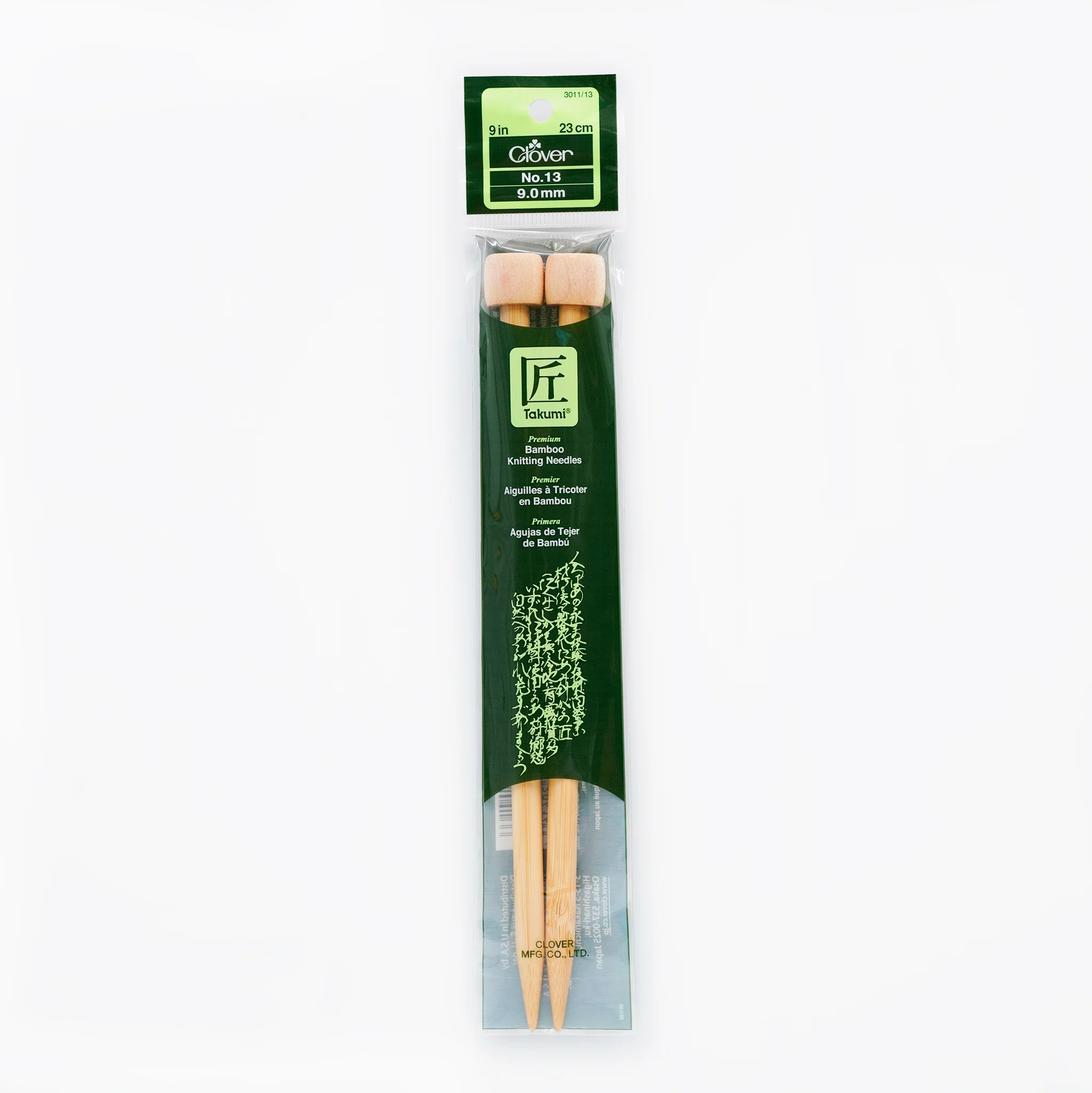 Takumi Bamboo Knitting Needles Single Pointed (9") No. 13